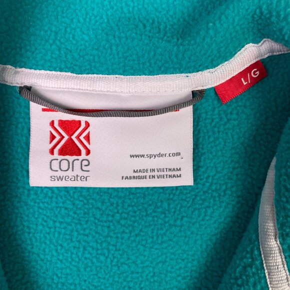 Spyder Core Sweater Full Zip Women's Large Teal Turquoise - Picture 5 of 15